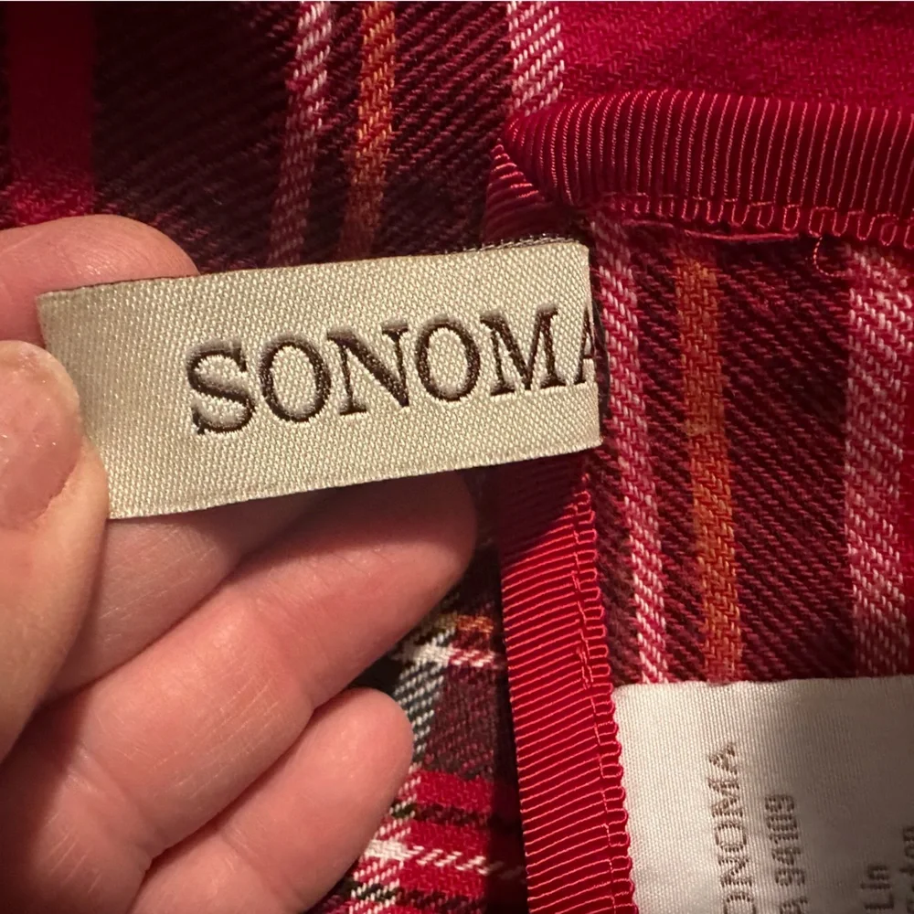 Williams Sonoma Red Stewart Tartan Plaid Table Runner